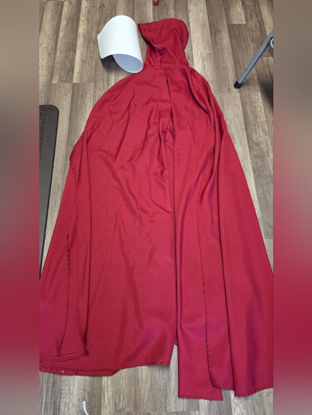 Handmaid tale Offred Cosplay Costume Outfit,Women Red Hooded Cape Cloak with Whi